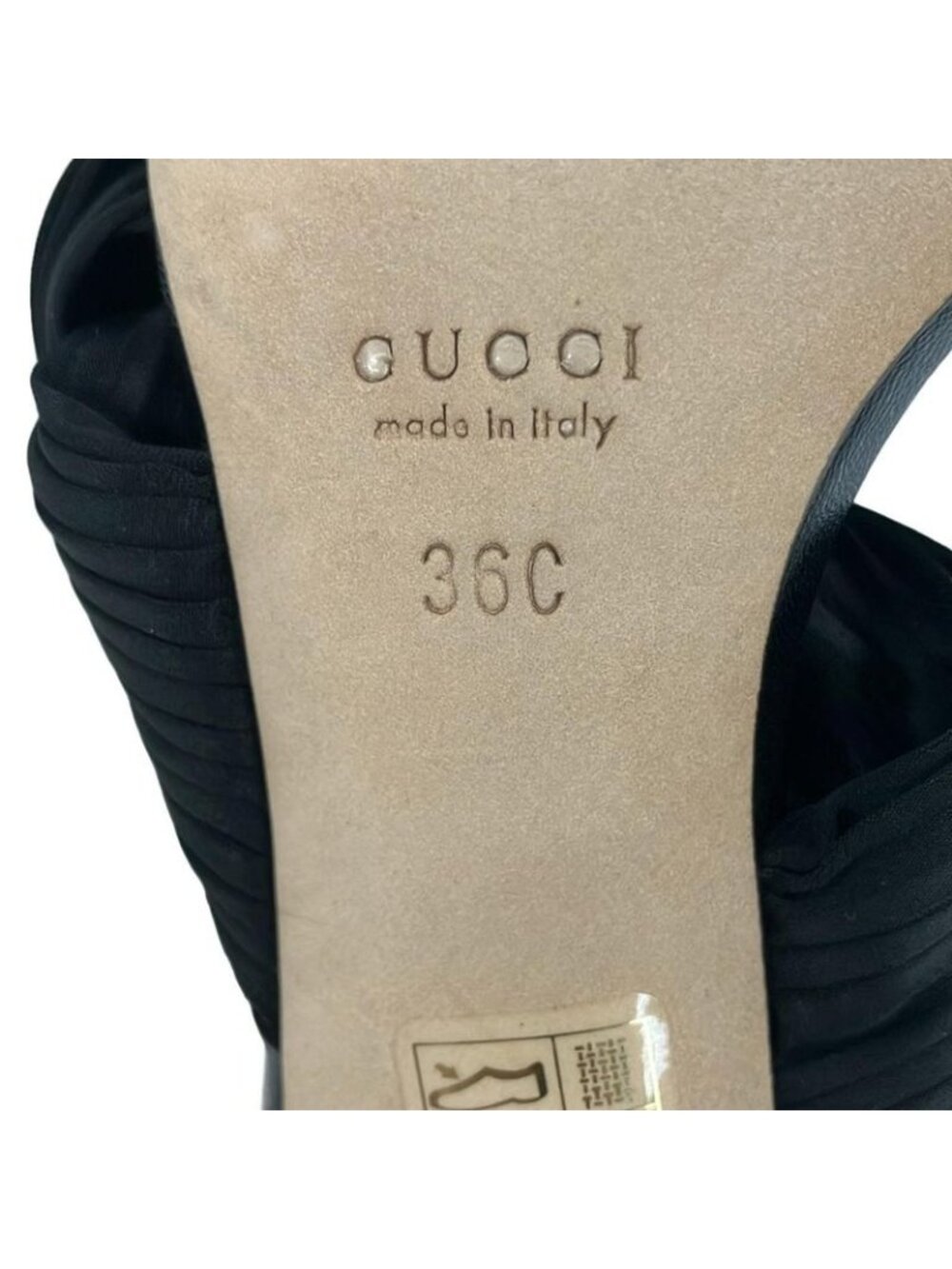 Gucci Mule 36 C Black Pleats - Picture 6 of 7